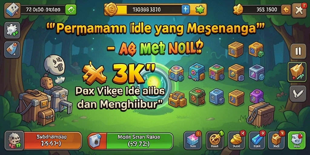 Tampilan gameplay menarik dari 73K yang menyajikan elemen Idle.