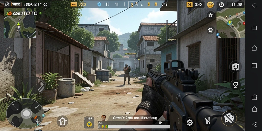 Screenshot ASDTOTO menampilkan aksi pertempuran FPS yang intens.