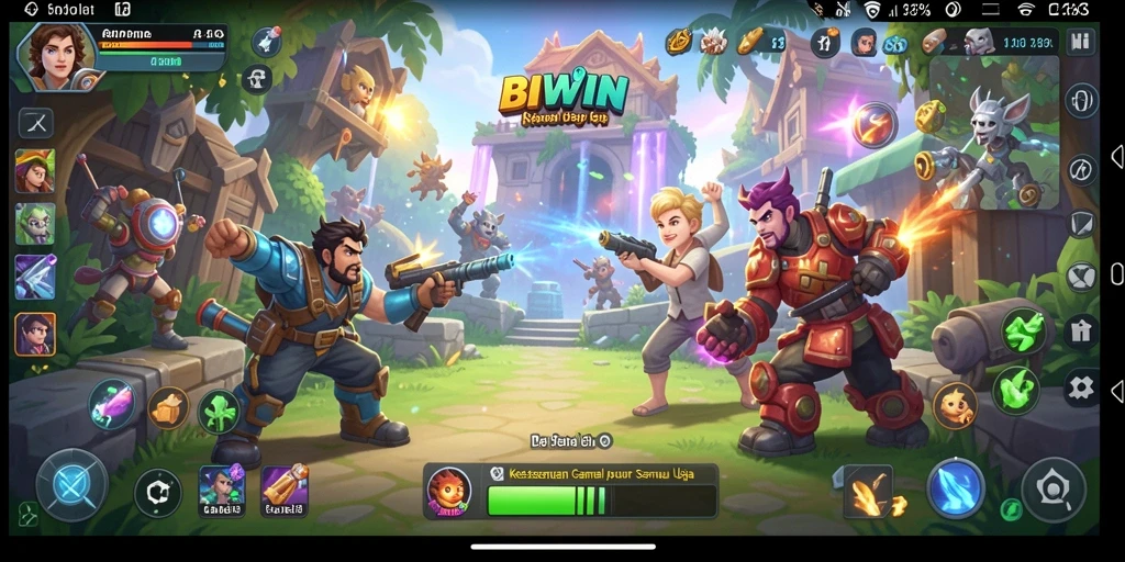 Screenshot gameplay utama BIWIN yang menunjukkan keseruan permainan.