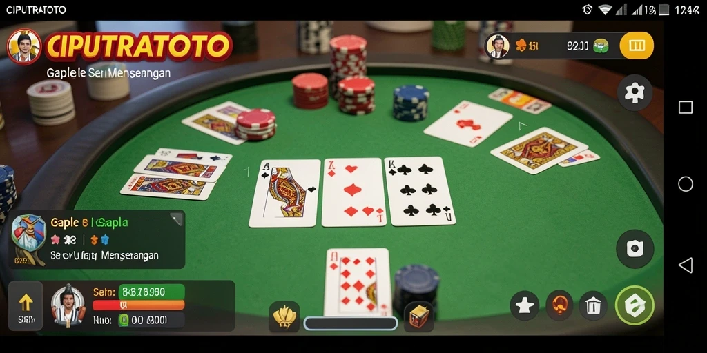 Screenshot gameplay Gaple menunjukkan keseruan bermain CIPUTRATOTO.