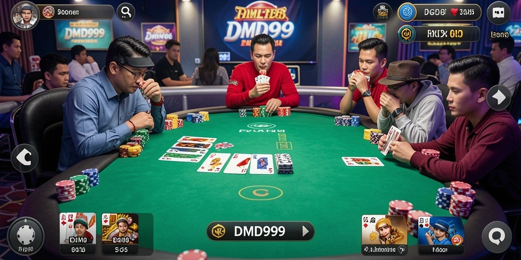 Gameplay intens Poker yang menantang dan seru di DMD999.
