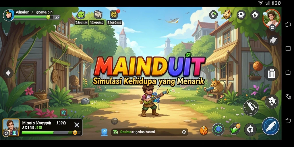 Screenshot utama MAINDUIT menampilkan gameplay menarik dan interaksi karakter.