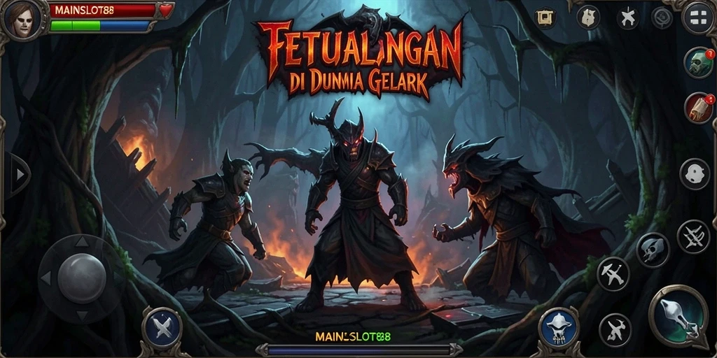 Screenshot gameplay menegangkan dari MAINSLOT88 dengan suasana Horror.