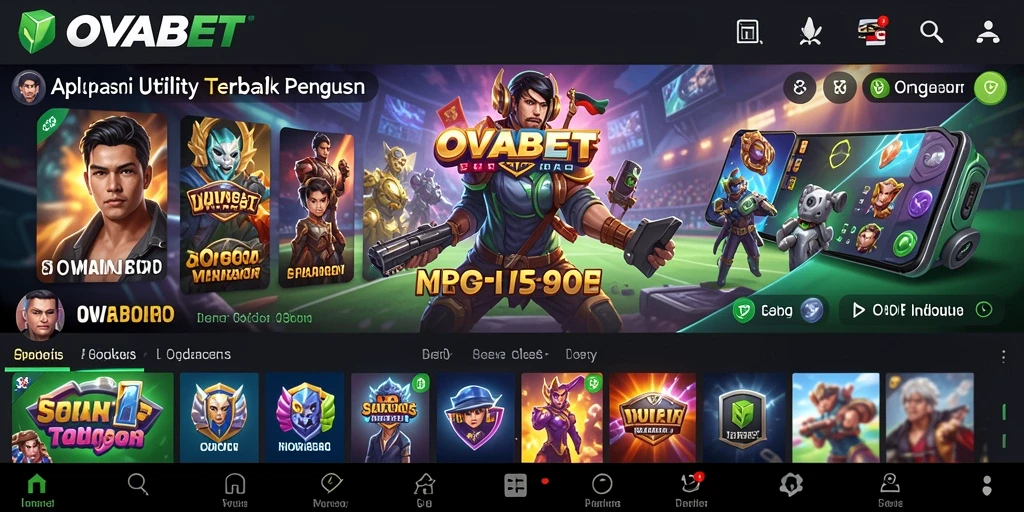 Tampilan utama OVABET dengan interface yang ramah pengguna.