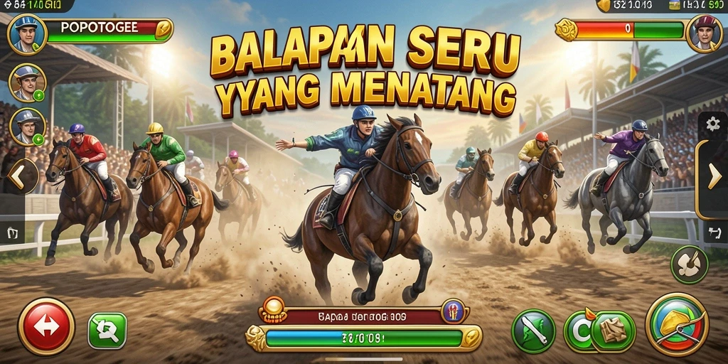 Gameplay seru dalam balapan dengan kendaraan menarik di POPOTOGEL.