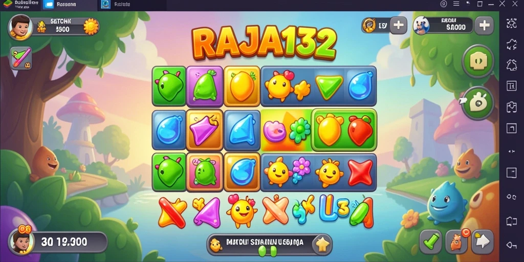 Tampilan menarik dari gameplay RAJA132 yang penuh warna.