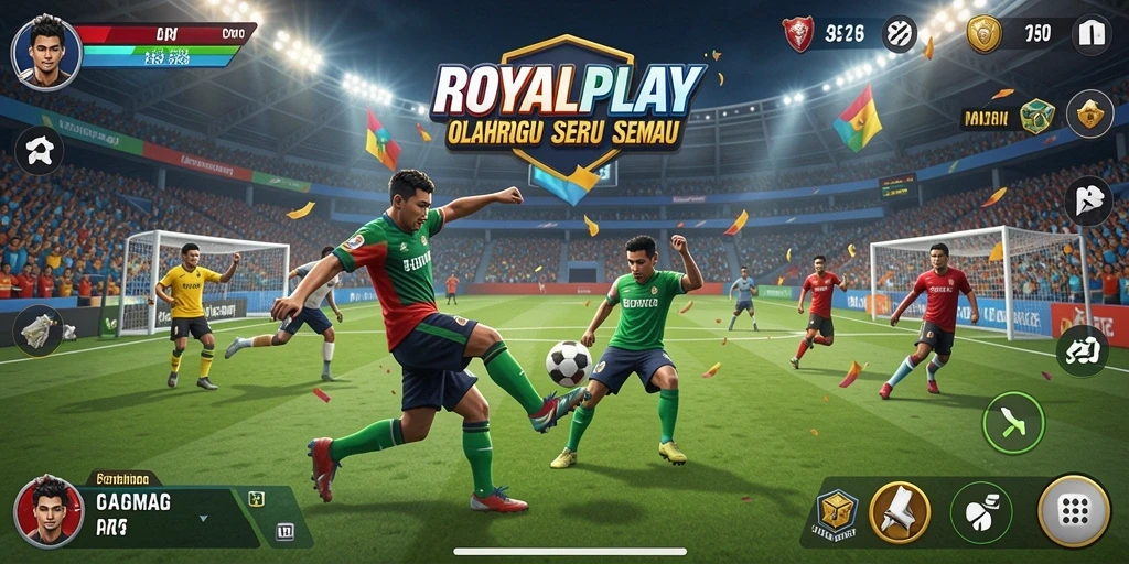 Gameplay menarik dalam ROYALPLAY yang menampilkan aksi olahraga seru.