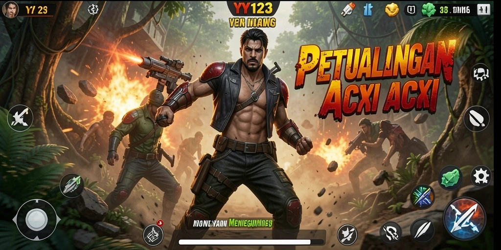 Gameplay epik dalam YY123 menunjukkan pertarungan yang mendebarkan.