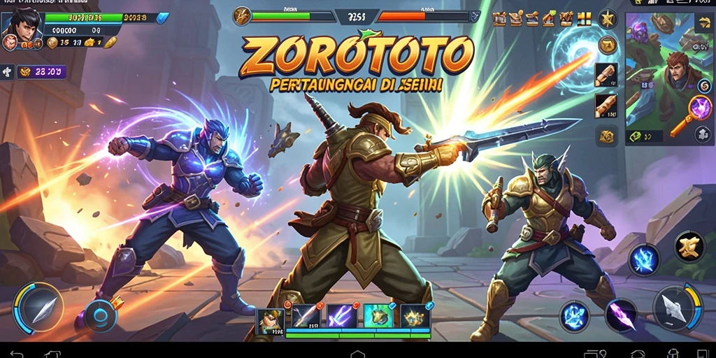 Tampilkan adegan pertarungan seru dalam ZOROTOTO.
